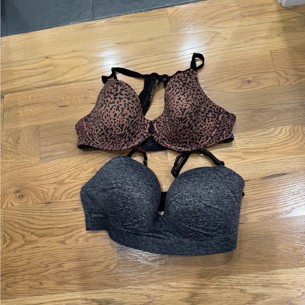 2 Soma Bras 38D Embraceable Racerback Underwire bra and Enbliss Luxe Wireless